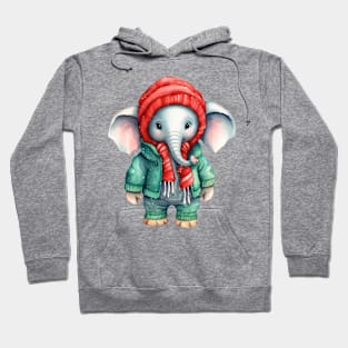 Knitted Christmas Elephant Hoodie